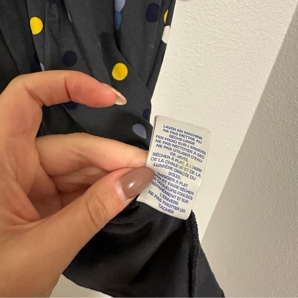 Boden Marion Polka Dot Jersey Dress 3/4 Sleeves V Neck Size 6 Regular - Picture 11 of 11